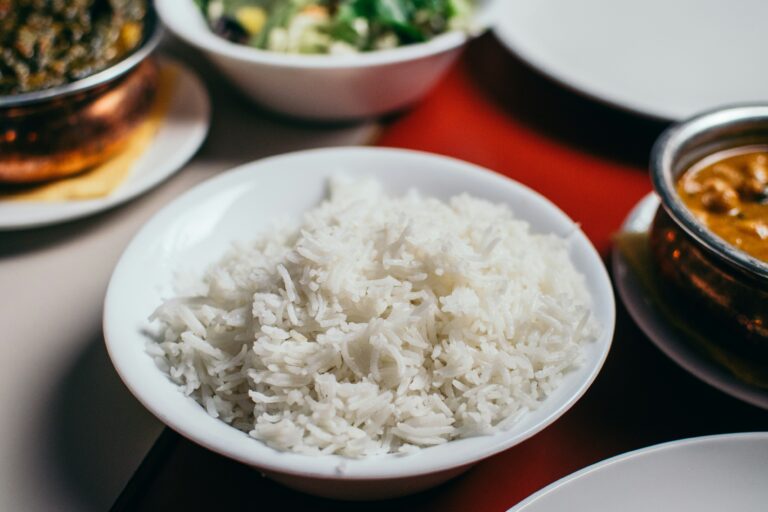 a bowl of cooked white rice